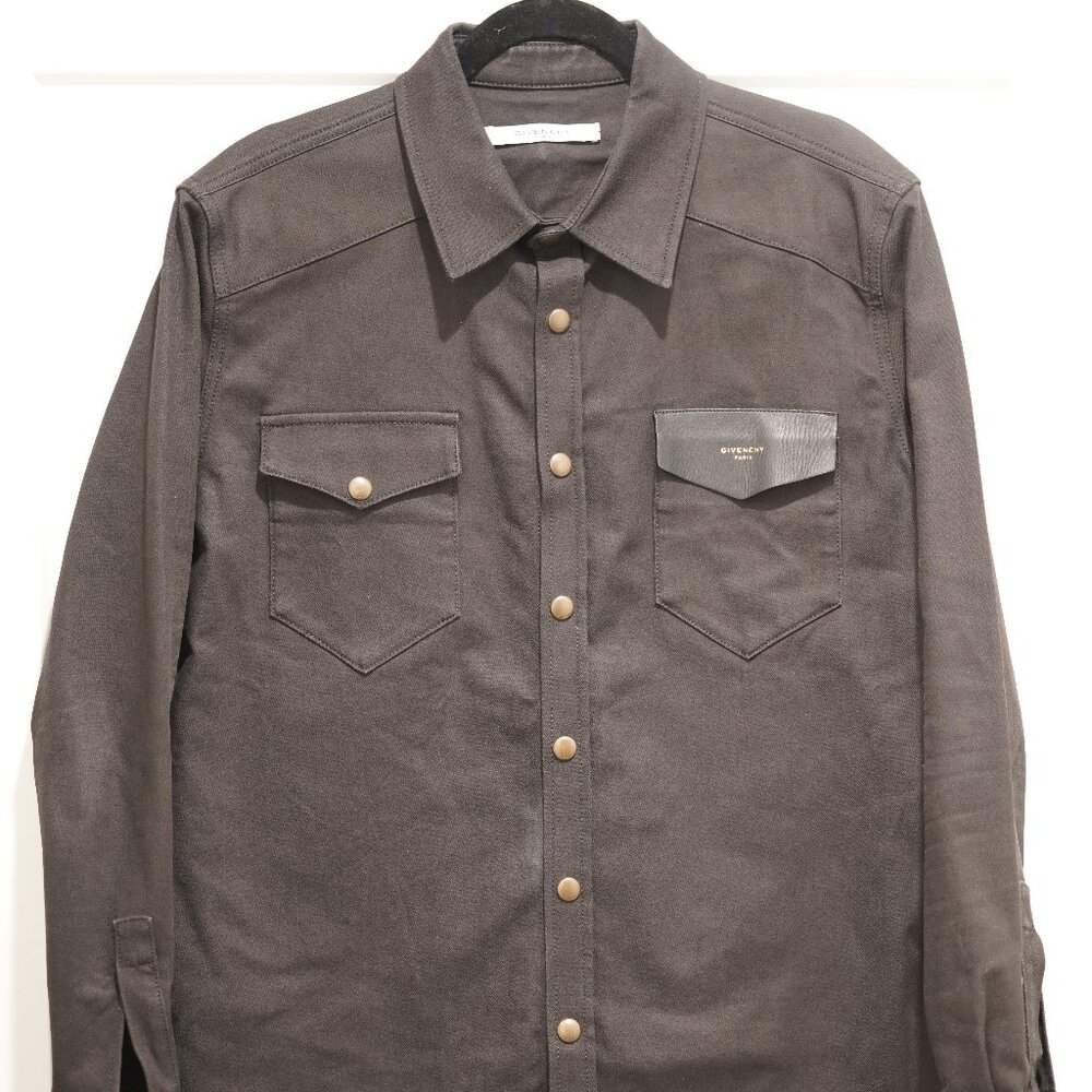 Givenchy Leather Pocket shirt